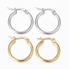 304 Stainless Steel Hoop Earrings EJEW-H344-02