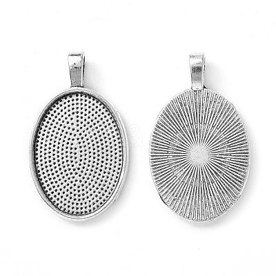 Alloy Pendant Cabochon Settings PALLOY-E436-88AS-1