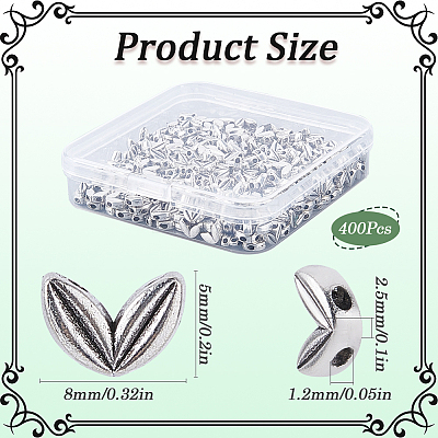 400Pcs Alloy Beads FIND-SP0002-36A-1