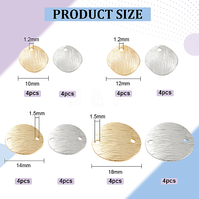 32Pcs 8 Style Brass Charms KK-BC0009-52-1