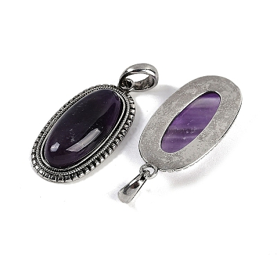 Natural Amethyst Pendants G-I370-07AS-06-1