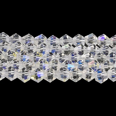 Transparent Electroplate Glass Beads Strands EGLA-A039-T2mm-L13-1