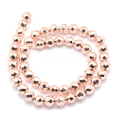 Electroplate Non-magnetic Synthetic Hematite Beads Strands G-L485-03B-LRG-1