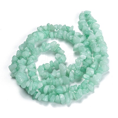 Dyed Natural Amazonite Beads Strands X-G-F703-08-1
