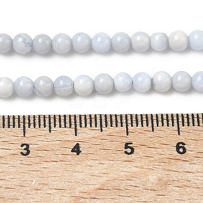 Natural Blue Lace Agate Beads Strands G-G344-A06-4mm-1