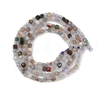 Natural Fluorite Beads Strands G-RM2025-D50-2x2mm-A-1