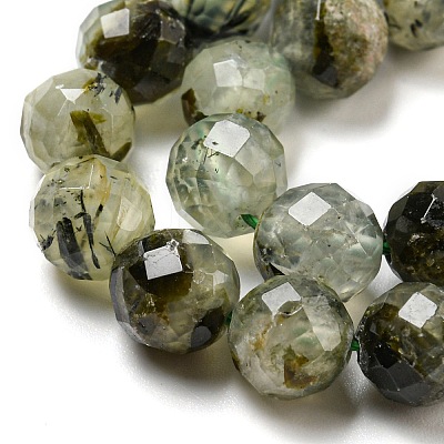 Natural Prehnite Beads Strands G-G457-8mm-03F-01-1