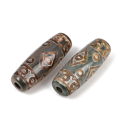 Tibetan Style dZi Beads TDZI-E004-53-1