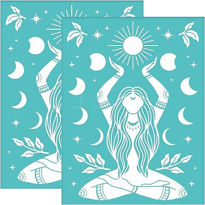 Self-Adhesive Silk Screen Printing Stencil DIY-WH0337-044-1
