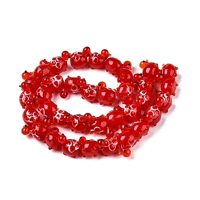 Handmade Lampwork Beads Strands LAMP-N024-36D-1