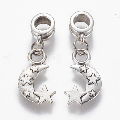 Tibetan Style Alloy European Dangle Charms PALLOY-JF00001-40-1