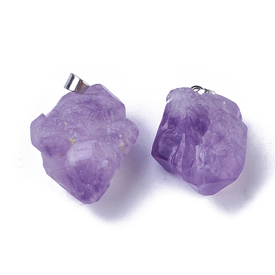 Natural Amethyst Pendants X-G-G779-01P-1