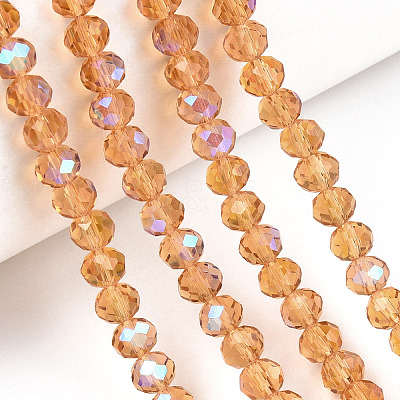 Electroplate Glass Beads Strands EGLA-A034-T6mm-L23-1
