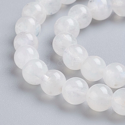 Natural Rainbow Moonstone Beads Strands G-G212-6mm-37-1