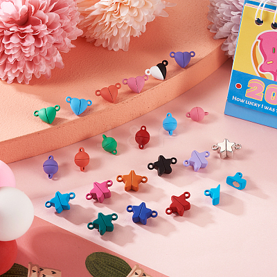 42 Sets 21 Styles Alloy Magnetic Clasps FIND-TA0001-95-1