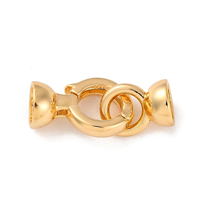 Brass Fold Over Clasps KK-C076-05G-1