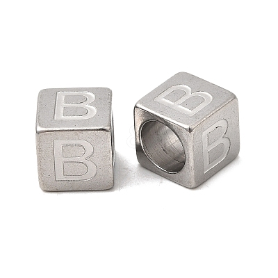 304 Stainless Steel European Beads STAS-D382-02B-P-1