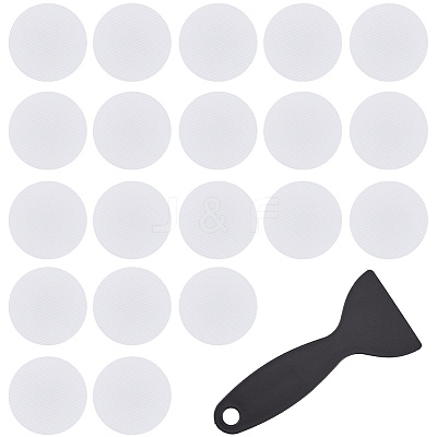 Flat Round PEVA Bathtub Non-Slip Stickers AJEW-CN0003-85B-1