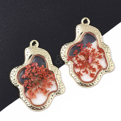 Epoxy Resin Pendants X-RESI-T045-028D-1
