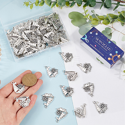 80pcs Alloy Pendants PALLOY-SC0004-34-1