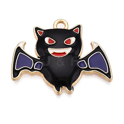 Halloween Theme Rack Plating Alloy Enamel Pendants X1-ENAM-N056-393C-KCG-1
