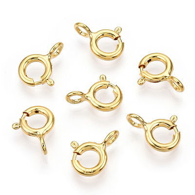 925 Sterling Silver Spring Ring Clasps STER-T004-81B-G-1