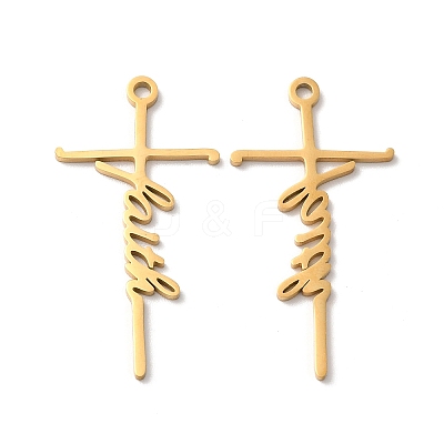 Ion Plating(IP) 304 Stainless Steel Pendants STAS-H212-08G-1