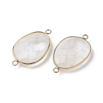 Natural Quartz Crystal Connector Charms G-C110-02A-KCG-1