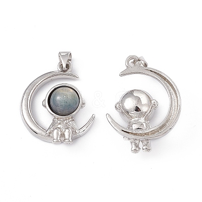 Natural Labradorite Pendants KK-A173-18P-02-1