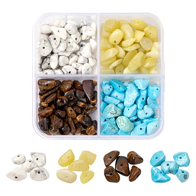 60G 4 Style Natural & Synthetic Mixed Gemstone Beads G-FS0002-18B-1