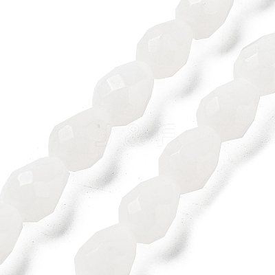 Natural White Jade Beads Strands G-P520-B14-01-1