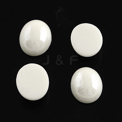 Pearlized Plated Handmade Porcelain Cabochons PORC-S804-10x14-M-1