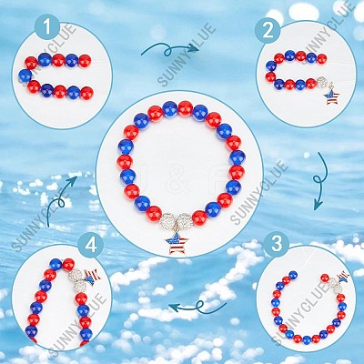 DIY Independence Day Bracelet Making Kit DIY-SC0021-69-1