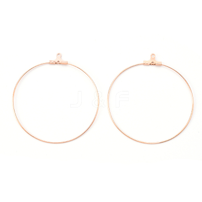 PVD Vacuum Plating 304 Stainless Steel Hoop Earrings STAS-T031-20-25mm-G-1-1