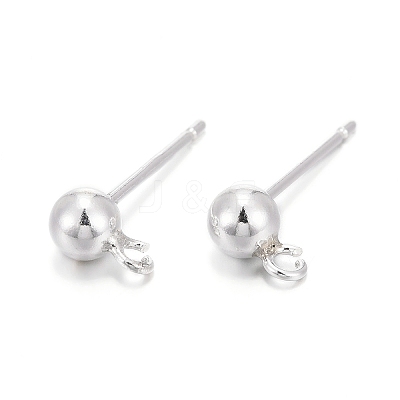 925 Sterling Silver Ear Stud Findings STER-K167-042D-S-1
