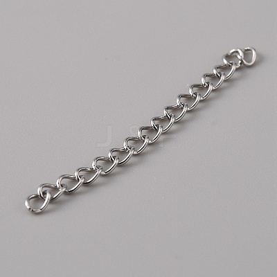 304 Stainless Steel Curb Chains Extender KK-WH0027-36-1