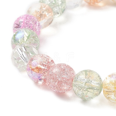 Bling Galss Round Beaded Stretch Bracelet BJEW-JB09242-1