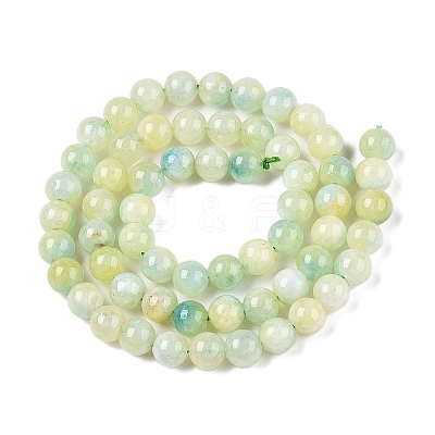 Dyed Natural White Jade Beads Strands G-T138-6mm-210-21-1