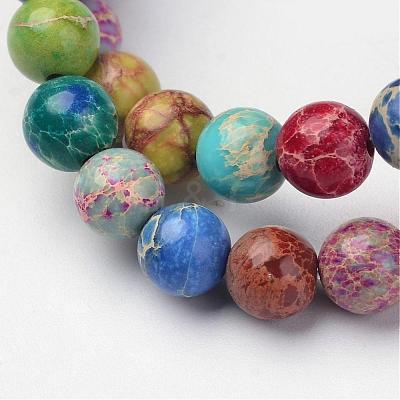 Natural Imperial Jasper Beads Strands G-I122-10mm-14-1