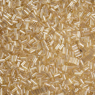 Transparent Colours Luster Glass Bugle Beads SEED-N005-001-A10-1