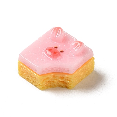 Cute Pig Theme Resin Imitation Food Decoden Cabochons RESI-U0003-02C-1