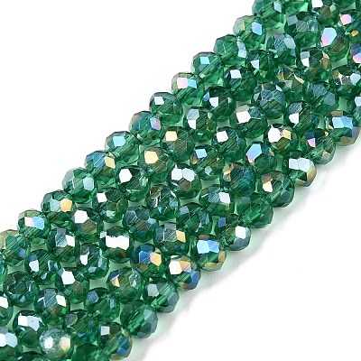 Electroplate Glass Beads Strands EGLA-A044-T3mm-B18-1