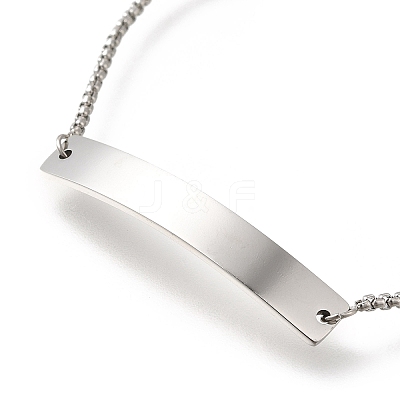 Non-Tarnish 304 Stainless Steel Box Chain Slider Bracelets BJEW-M233-02P-1
