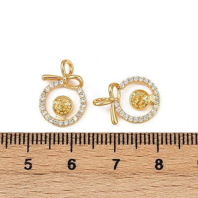 Brass Micro Pave Clear Cubic Zirconia Peg Bails X1-KK-B137-16G-1