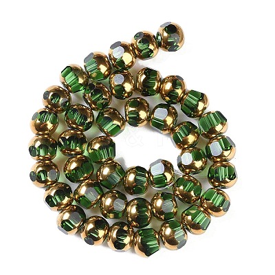 Electroplate Glass Beads Strands EGLA-Q128-04A-FP03-1