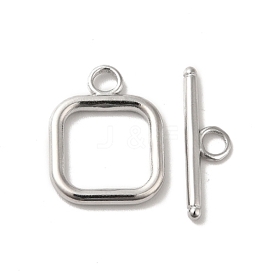 Non-Tarnish 304 Stainless Steel Toggle Clasps STAS-H212-27P-1