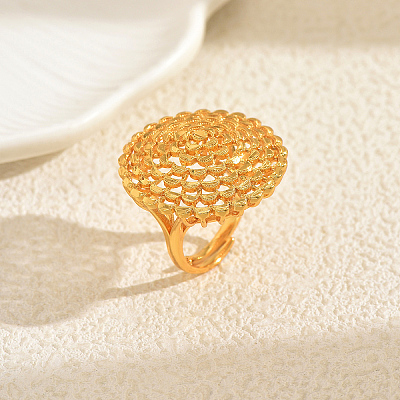 Geometric Hollow Brass Cuff Rings for Women VG2470-2-1