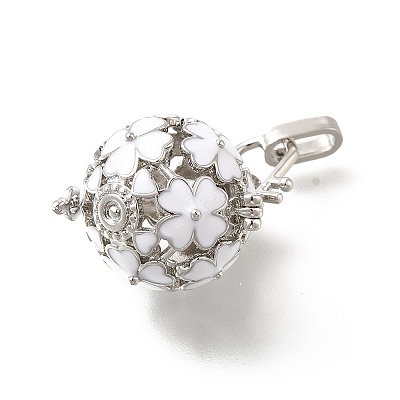 Alloy Enamel Bead Cage Pendants ENAM-M047-01P-C-1