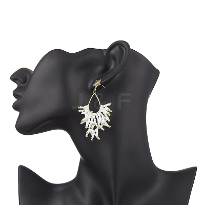 Handmade Glass Seed Beads Dangle Stud Earrings EJEW-MZ00564-01-1