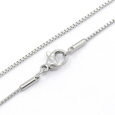 Tarnish Resistant Women's 304 Stainless Steel Box Chain Necklaces STAS-O037-84P-1